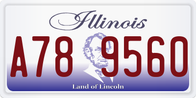 IL license plate A789560