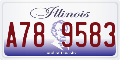 IL license plate A789583