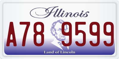 IL license plate A789599