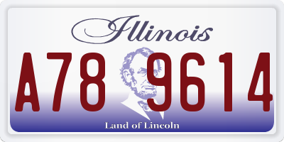 IL license plate A789614