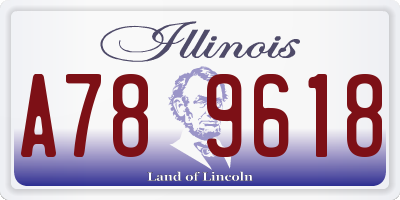 IL license plate A789618