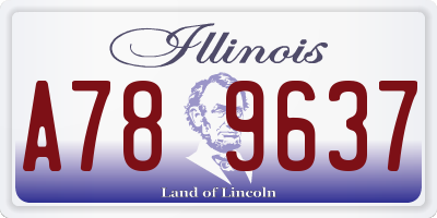IL license plate A789637