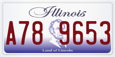 IL license plate A789653