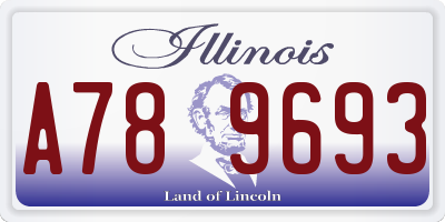 IL license plate A789693