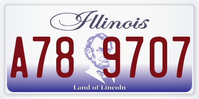 IL license plate A789707