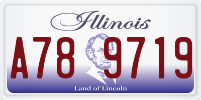 IL license plate A789719