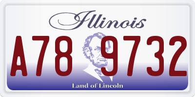 IL license plate A789732