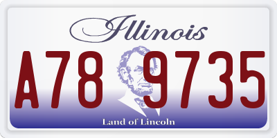IL license plate A789735