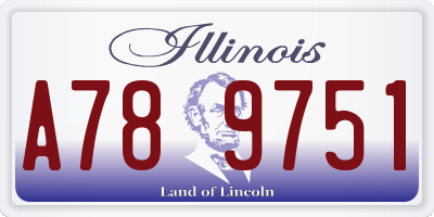 IL license plate A789751