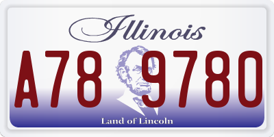 IL license plate A789780