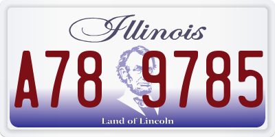 IL license plate A789785