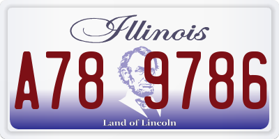 IL license plate A789786
