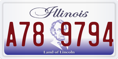 IL license plate A789794