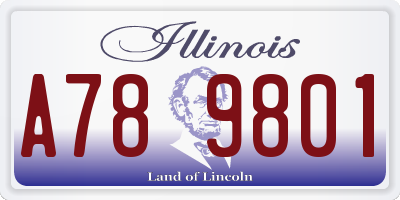 IL license plate A789801