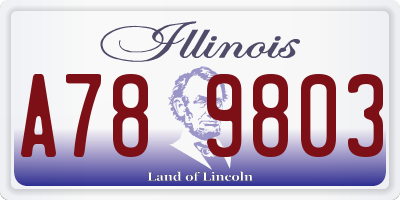 IL license plate A789803