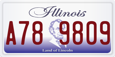 IL license plate A789809