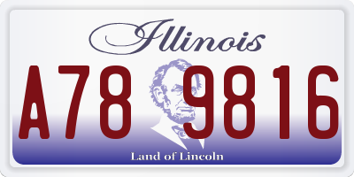 IL license plate A789816