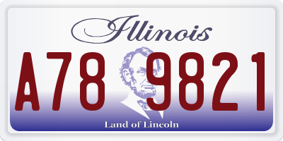 IL license plate A789821