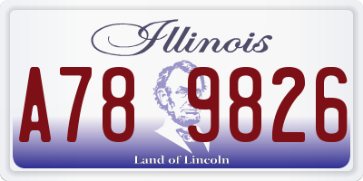 IL license plate A789826