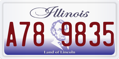 IL license plate A789835