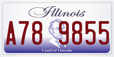 IL license plate A789855