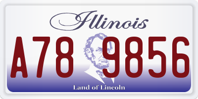 IL license plate A789856