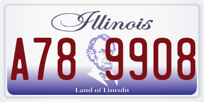IL license plate A789908