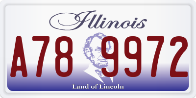 IL license plate A789972