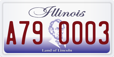 IL license plate A790003
