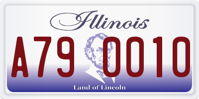 IL license plate A790010