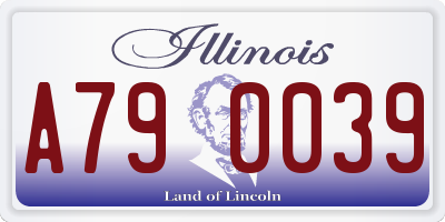 IL license plate A790039
