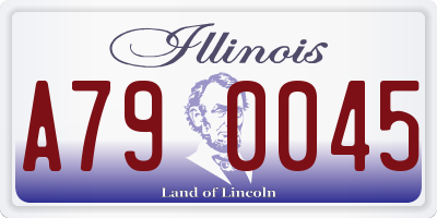 IL license plate A790045