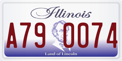 IL license plate A790074