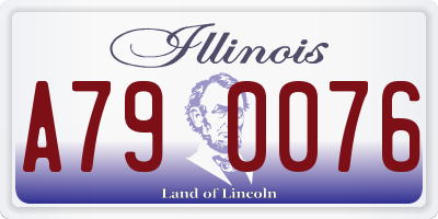 IL license plate A790076