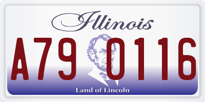 IL license plate A790116