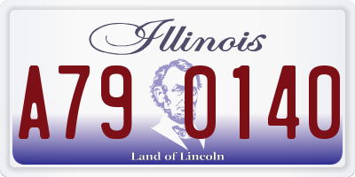 IL license plate A790140