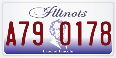 IL license plate A790178
