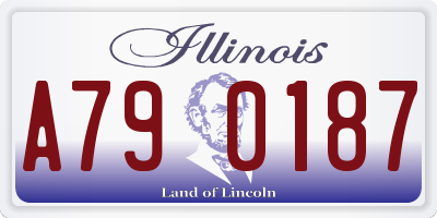 IL license plate A790187