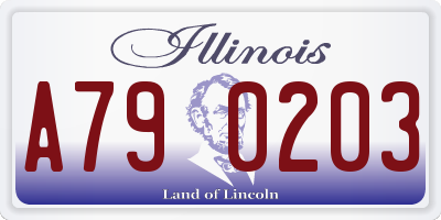 IL license plate A790203