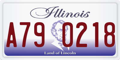 IL license plate A790218