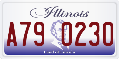 IL license plate A790230