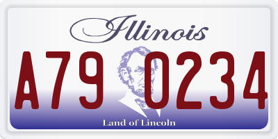 IL license plate A790234