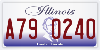 IL license plate A790240