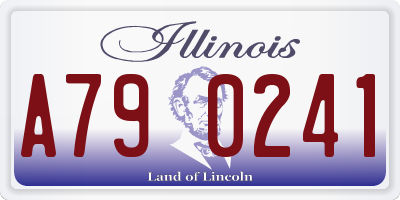 IL license plate A790241