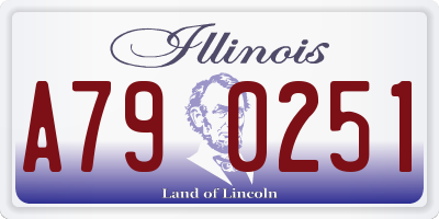 IL license plate A790251