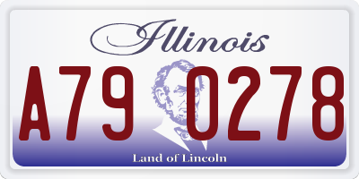 IL license plate A790278