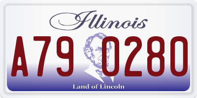IL license plate A790280