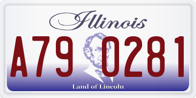 IL license plate A790281