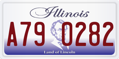 IL license plate A790282
