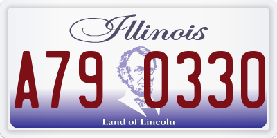 IL license plate A790330